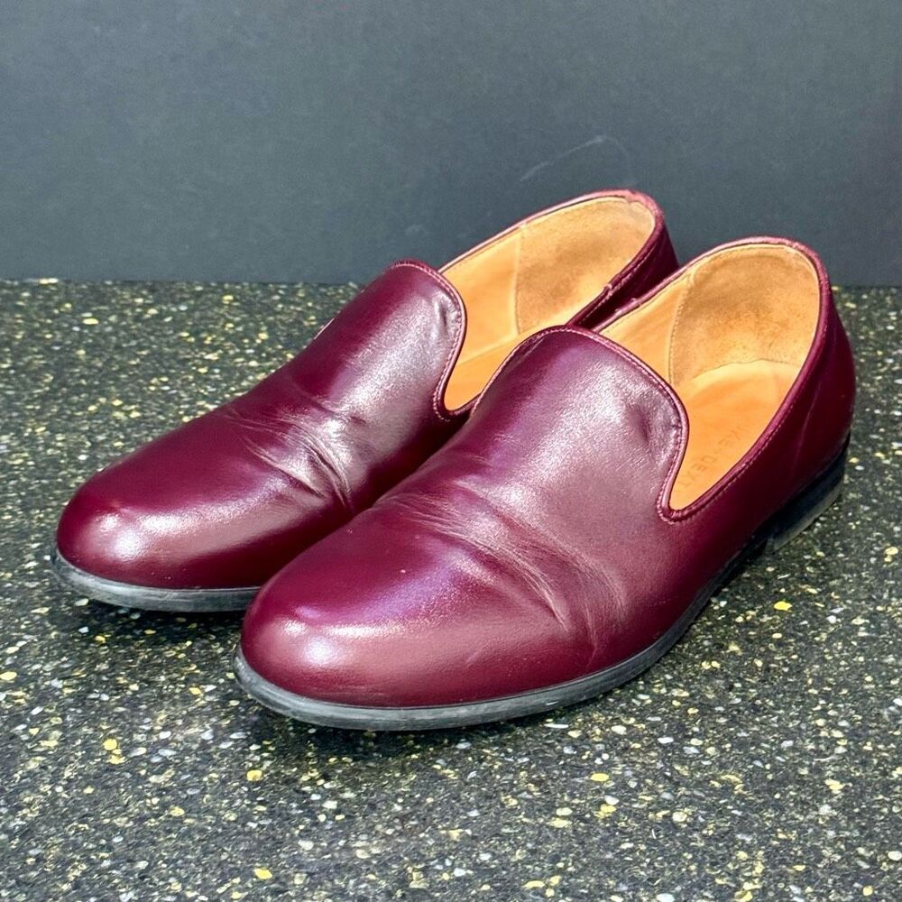 Duke + Dexter Cordovan Slip On Leather Loafers. Size 8.